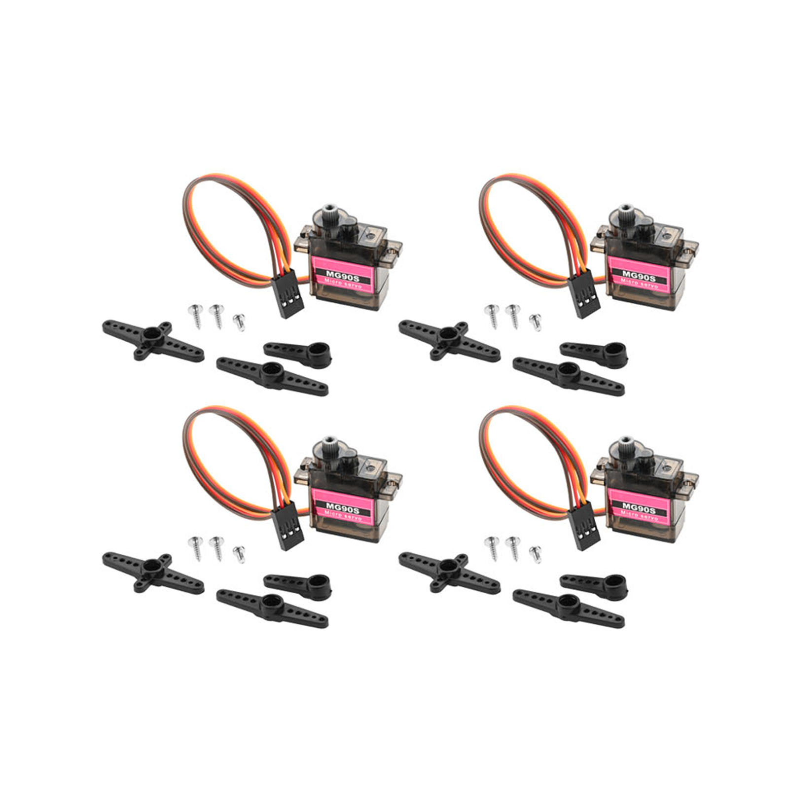 Robot Arm Motor - 4 قطع محركات سيرفو صغيرة بتروس