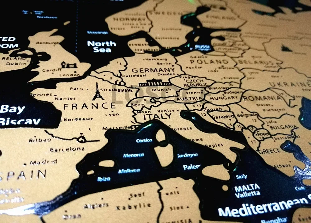 جديد ديلوكس السفر خدش خريطة ال - مراجعة Star Map Poster وسعره
