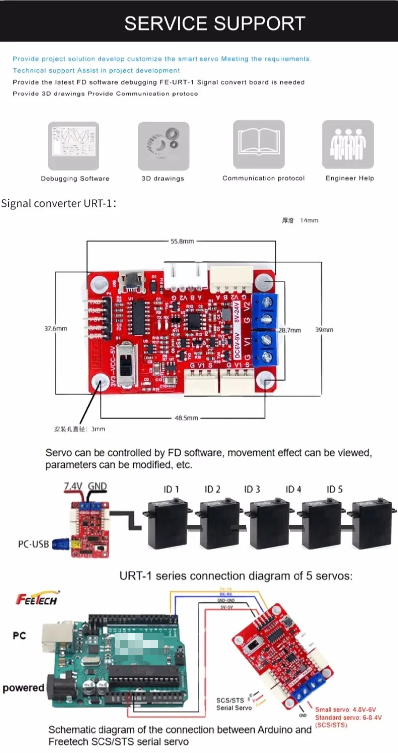 Feetech SM-2930-C001 30 كجم 24 - مراجعة Robot Arm Motor وسعره