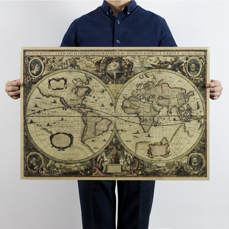 1641 مخطط بحري قديم خريطة العا - مراجعة Star Map Poster وسعره