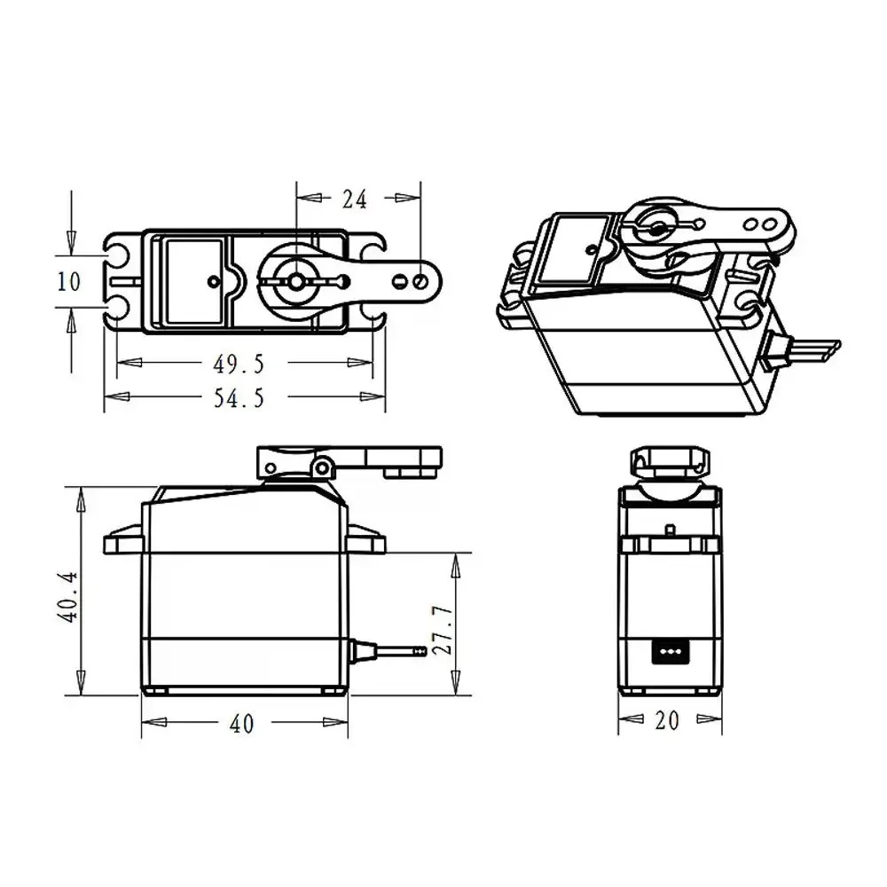 DS3225 Pro 25 كجم محرك سيرفو ر - مراجعة Robot Arm Motor وسعره